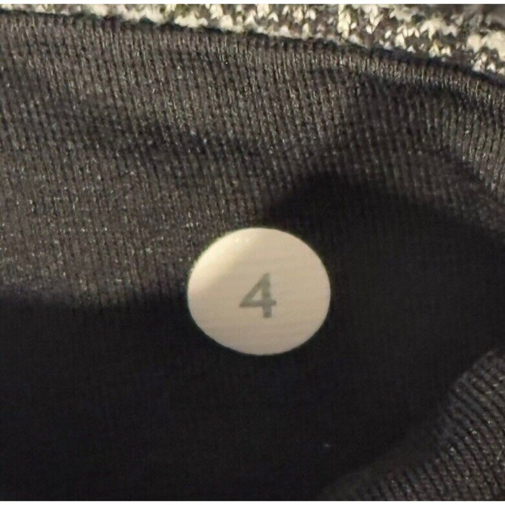 LULULEMON Womens Woven Leggings Sz 4 Black Gray High Waist Gym Yoga Workout - Picture 16 of 16